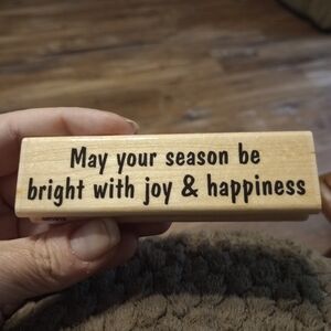 Joy and Happiness Rubber Stamp